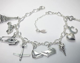 Fifty Shades Anastasia Inspired Charm Bracelet