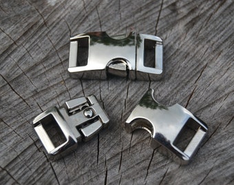 Lot of 3/8" Metal Paracord Buckles for Paracord Bracelets/Dog/Pet Collar Side Release