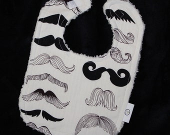 Where's My Stache Chenille Bib- SALE