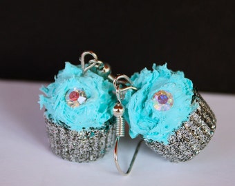 Breakfast at Tiffany's cupcake earrings