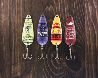 Fathers Day Gift - Set of 4, Fishing Gifts, Birthday Gift for Dad, Gifts for Him, Gifts Under 25, Christmas Stocking Stuffer, Fishing Lures
