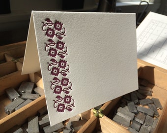 Scarlet Pimpernel -- set of 6 letterpress note cards