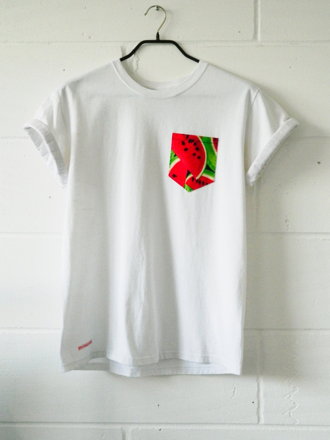 Men's Melon Pattern Pocket TShirt Men's T Shirt