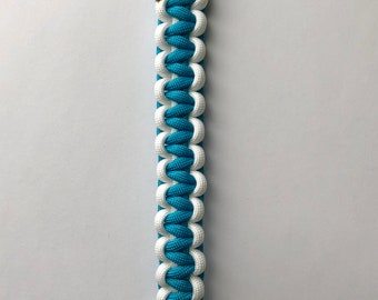 Turquoise and White Paracord Bracelet