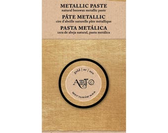 Art-C Wax Paste Gold Metallic 20ml beeswax based Metal gloss, professional quality and highly pigmented wax paste