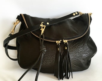 Alberta leather bag in black