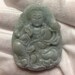 Vintage Goddess of Mercy Pendant, Genuine Jadeite Pendant, Buddha Goddess Pendant, Big Jade Pendant