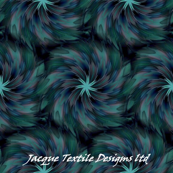 Fashion Textile Artist Hand Created Jersey Spandex Knit Gears Colorful Fabric