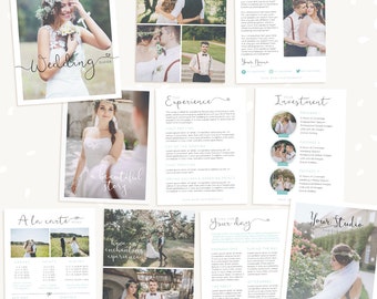 Wedding Photography Magazine Template, Wedding brochure, Welcome packet, 10 Page Digital Magazine, Wedding Photography Marketing, psd guide
