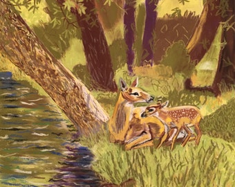 Deer wall art