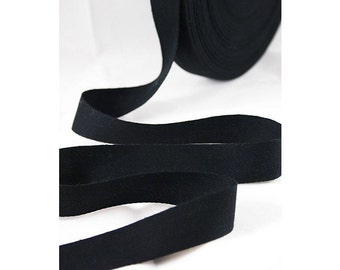 3/4" Black Cotton Twill Tape, Black Cotton Twill Tape, Twill Tape, THIN-WEIGHT Cotton Tape, Sewing Tape, Crafting, Stamping, Waterproof Tape