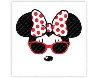 Disney, Minnie Mouse, Sunglasses, Icon Mickey Mouse Head, Mouse Ears, Digital, Download, TShirt, Cut File, SVG, Iron on, Transfer