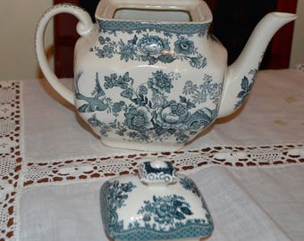 Enoch Wdgwood (Tunstall) Ltd., Asiatic Pheasants teapot AF (as Found)