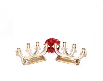 Vintage Chrome Candle Holders Chrome Candelabras Set of 2 Art Deco Candle Holders Silver Candle Holders Art Deco Home Decor
