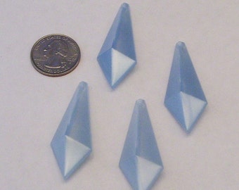 20 Large Blue Vintage Pointed Pendants