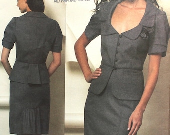 UNCUT Rebecca Taylor Skirt Suit Bust 36 - 42 Vogue V1169