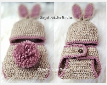 Baby Bunny Outfit, Baby Bunny Ears Hat, Bunny Hat, Baby Girl Hat, Baby Boy Hat, Crochet Baby Bunny Hat, Newborn Bunny Hat, Baby Easter Hat