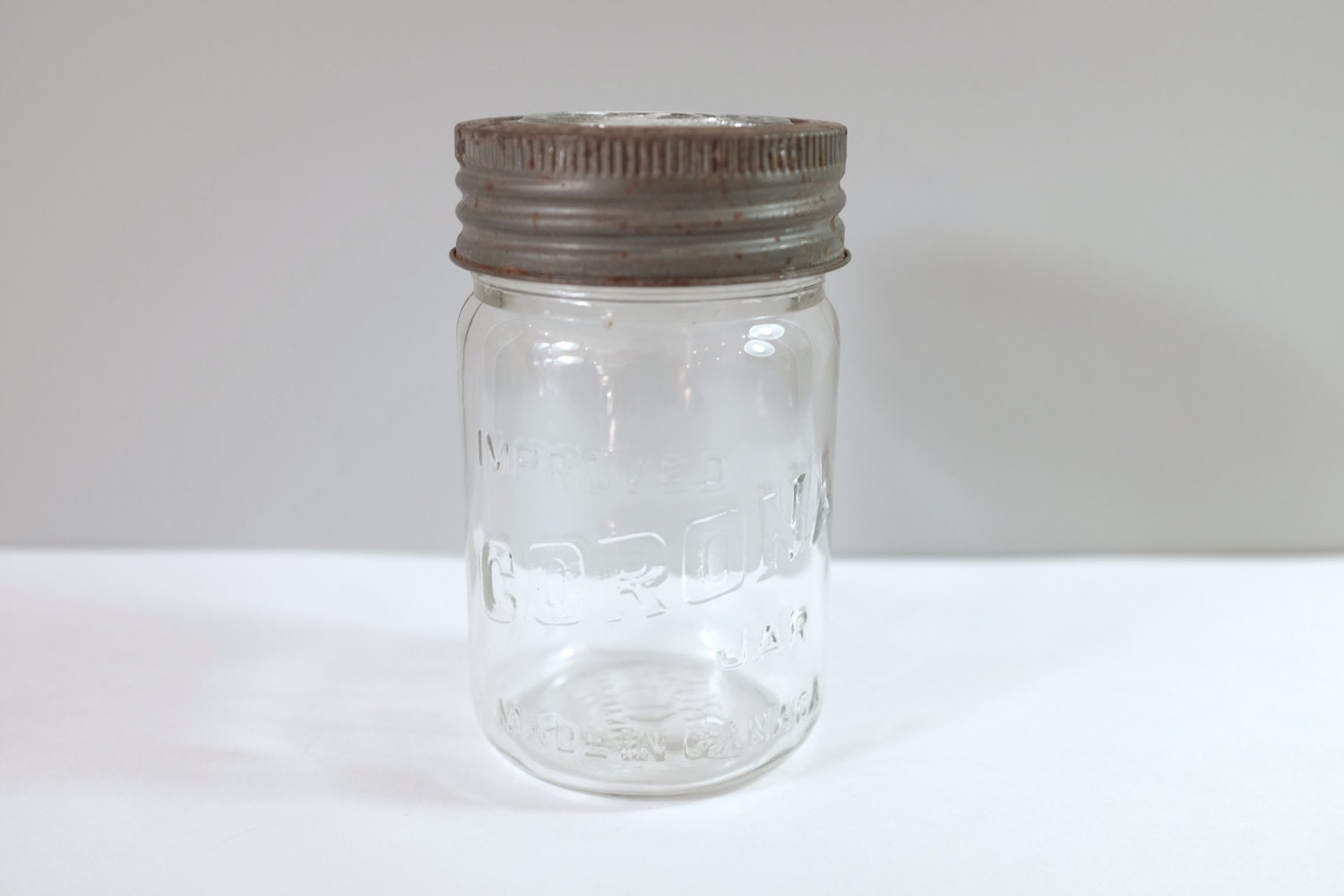 Corona Mason jar Improved Corona vintage mason jar made in