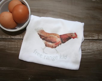 Baby Onesie - Free Range chicken Kid