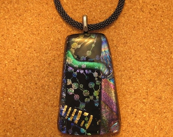 Dichroic Glass Pendant - Dichroic Jewelry - Fused Glass Pendant - Fused Glass Jewelry - Dichroic Necklace - Fused Glass Necklace