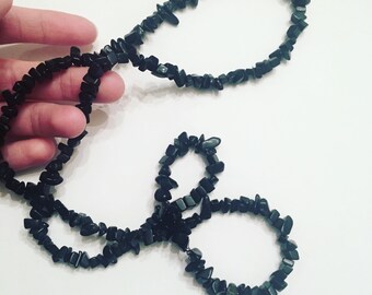 Black Jasper Nugget Necklace