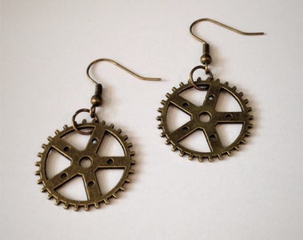 Steampunk Earrings Gears