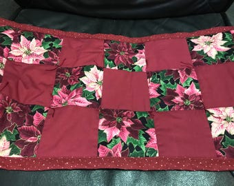 12 1/2" X 27" Table Runner with Poinsettias