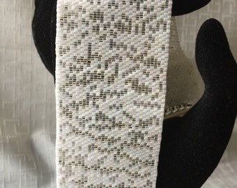 Peyote Beaded Frosty Cuff Bracelet