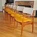 Set of 6 Solid Teak Danish Chairs by ERIK BUCK, Mid Century Modern, New Danish Wool Upholstery