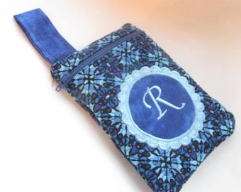 Women's Purse Monogrammed Personalized Sapphire Blue