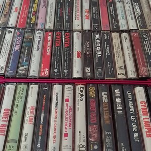 Cassette Tapes List#2--80's-90's Rock, Soundtracks, Oldies,. See list below.