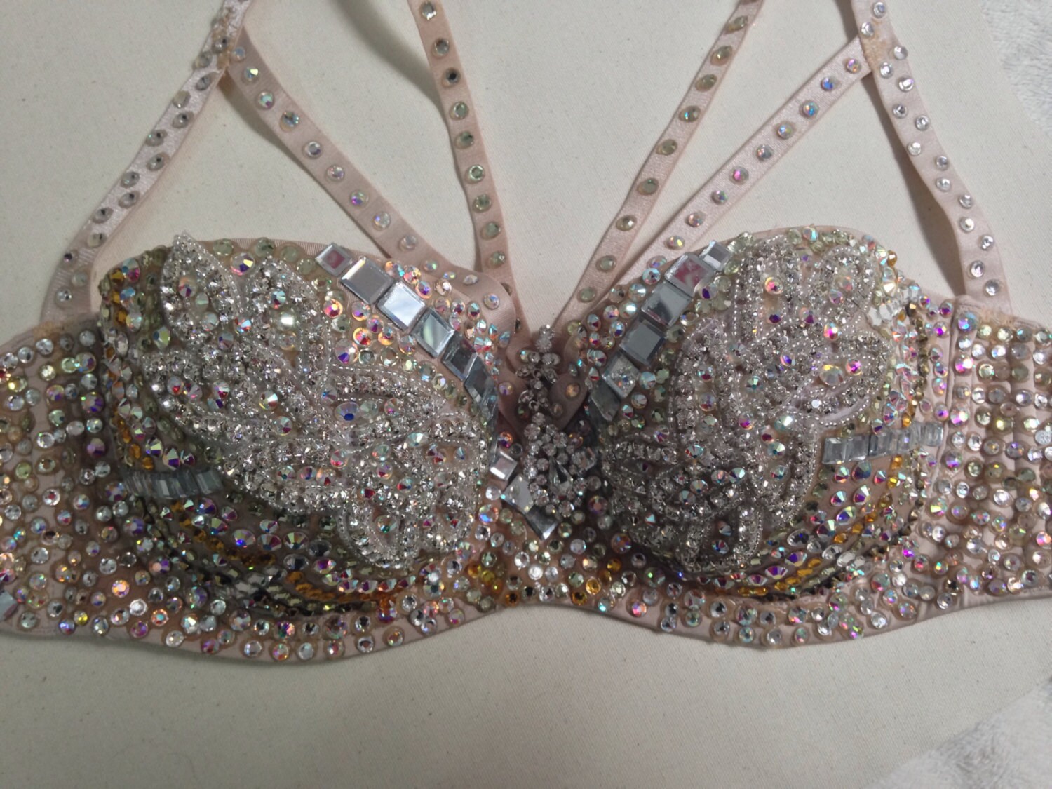 Swarovski Art Deco burlesque bra