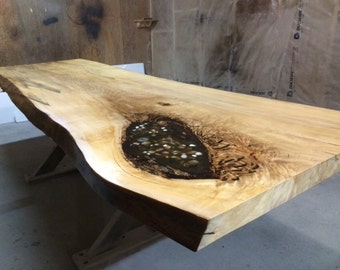 Ontario Live Edge Table Slab Table Single Slab Living Edge Boardroom table Live Edge Dining Table