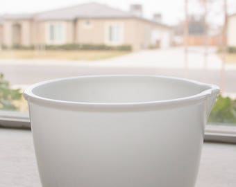 Milk Glass Mixing Bowl with Spout
