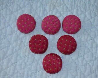 SET OF 6 BUTTONS IN 2 DIFFERENT COLORS COTTON