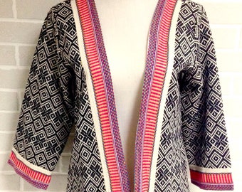 Embroidered Fluor Colors jacket.