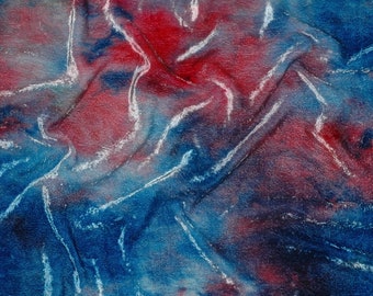 Hand dyed silk/rayon velvet