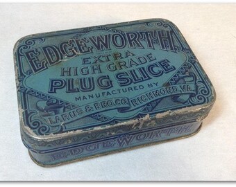 Vintage Edgeworth Extra High Grade Plug Slice Tobacco tin