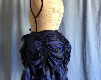 Bustle-Yaya Han cosplay fabric-beautiful royal blue-Steampunk-Victorian-Burlesque-Costume
