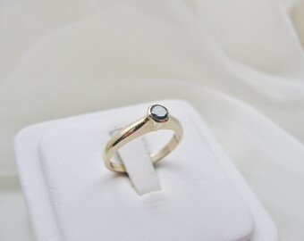 Bezel Diamond Ring in 14K Gold