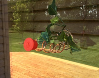 Bee Proof Copper Window Mount Hummingbird Feeder