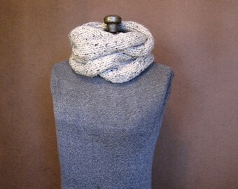 Chunky Cream Cable Knit Cowl - The Harper - MADE TO ORDER