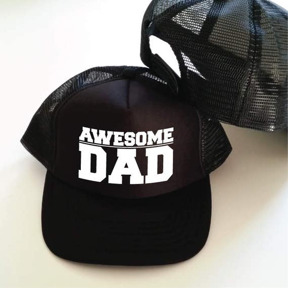 Awesome Dad Trucker Hat. Dad Hat. Father's Day Gift.