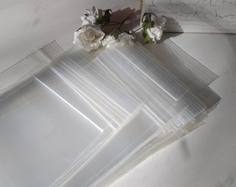 QTY 50 Zip Polypropylene Bags - 4 x 4 Inches , Ultra Clear