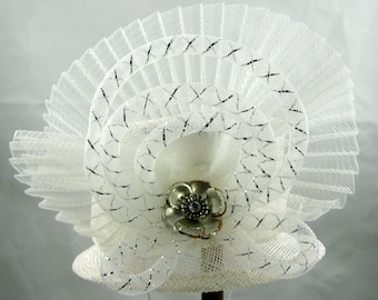 White Mini Top Hat Kentucky Derby Wedding Hat