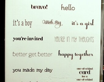 Used Like New! A Dozen Thoughts Stampin' Up! retired rubber stamp set (12)