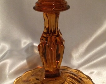 Dark Amber Candleholde