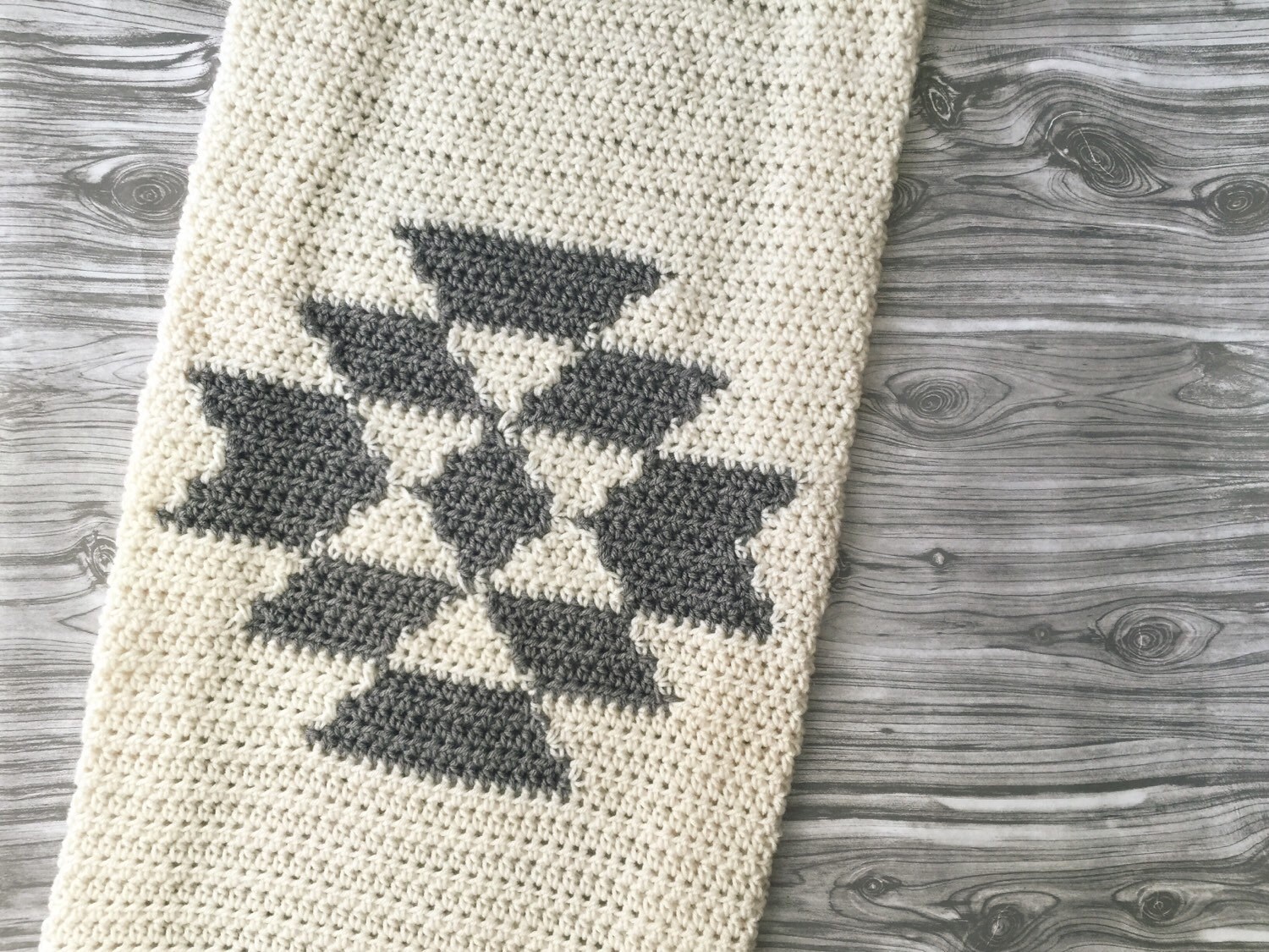 Aztec Tribal Crochet Blanket Throw Baby Home Knit Decor Serape