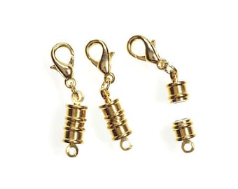 2 Sets of Gold Magnetic CONVERTER Clasps, No Tools Needed, For Long Nails or Disabilities