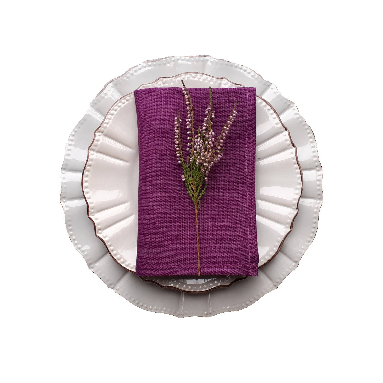 Purple linen napkins purple napkins set purple table